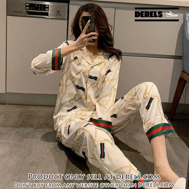 Trending luxury fashion gucci satin pajama set pjs1047 dr3440673